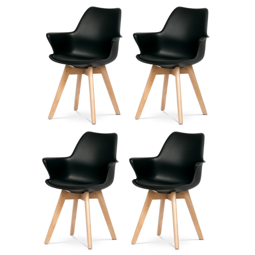 Sada jídelních židlí CT-771 BK, 4 ks