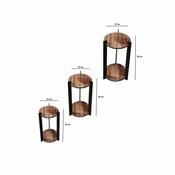 Suport pentru flori Flower Desk Round - Walnut