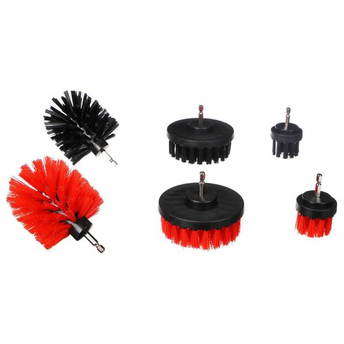 Sixtol Komplet krtač za vrtalnik za čiščenjeavtomobila CAR DETAILING DRILL BRUSH 6, 6 kos