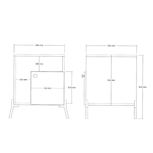 Nachttisch Hazal Oak
