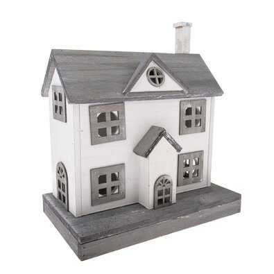 Dekoracja świąteczna LED Drewniany domek, 30 x 31 x 34 cm