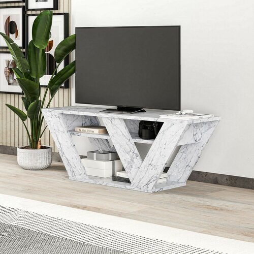 Televizní stolek Pipralla Carrara Marble