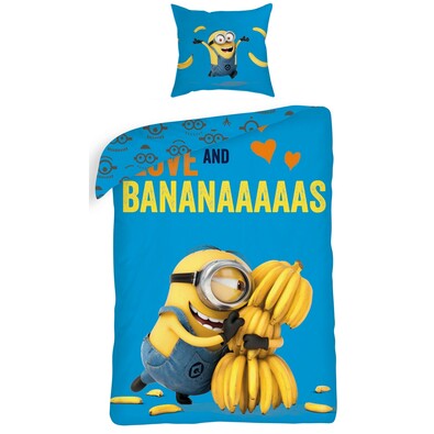 Dziecięca pościel bawełniana Minionki rozrabiają banana