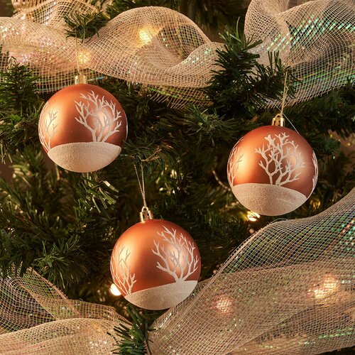 Set ornamente de Crăciun 4Home Frost, 6 buc., roz