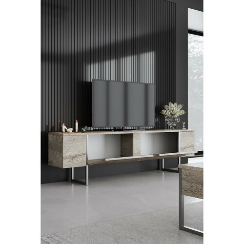 Măsuță TV Luxe Travertine and Silver