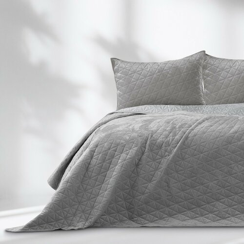 AmeliaHome Prekriv za posteljo Laila srebrna, 220x 240 cm