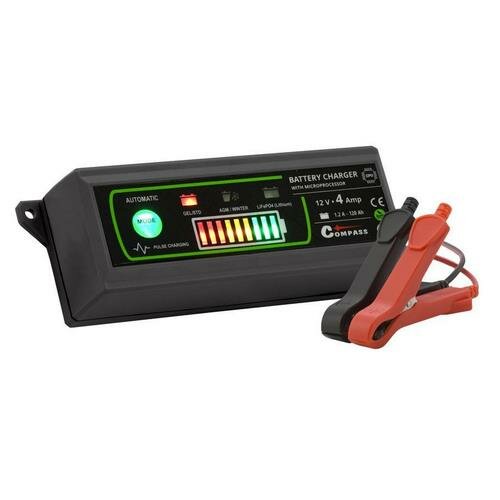 Compass mikroprocesszor töltő PB/GEL 4 Amp, 12 V