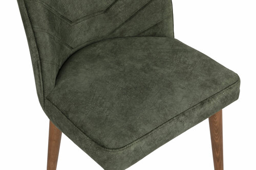 Zestaw krzeseł do jadalni Dallas Dark Green and Brown, 4 szt.