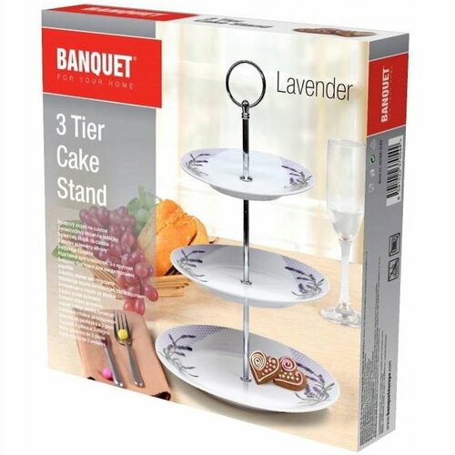 Banquet 3-Etagen-Bonbonständer Lavendel
