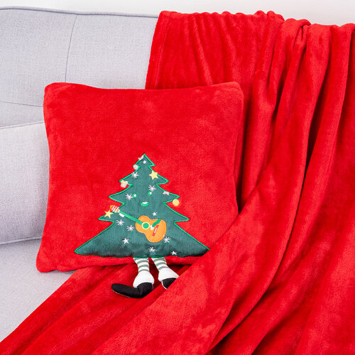 4Home Weihnachtskissenbezug Merry Christmas Tree, 40 x 40 cm