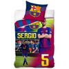 Pościel bawełniana FC Barcelona Sergio, 140 x 200 cm, 70 x 80 cm