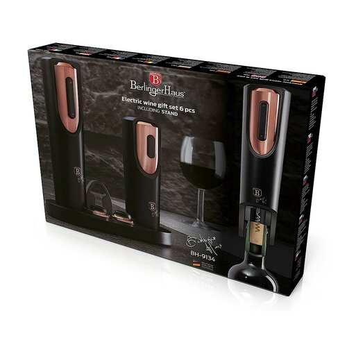 Berlinger Haus Tirbușon și pompă de vid pentru vinBlack Rose Collection