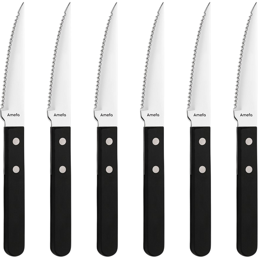 Amefa 6-częściowy zestaw noży do steków Pizza