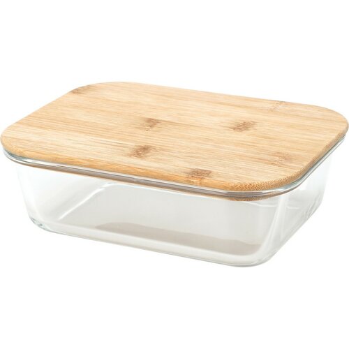 EH Pojemnik szklany z pokrywką bambusową, 1040 ml