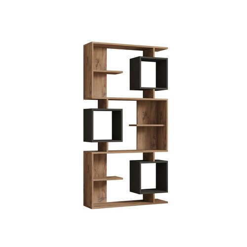 Bücherregal Icardi Anthracite and Atlantic Pine