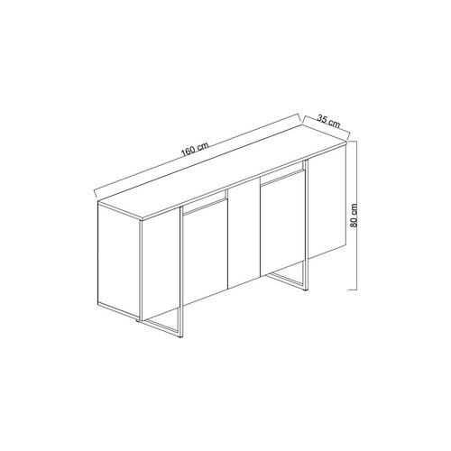 Schrank Luxe White and Silver
