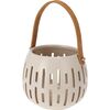 Felinar decorativ Matt cream, 14,5 x 12 cm