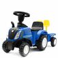 Tractor pentru copii Baby Mix cu remorcă și unelte New Holland, albastru