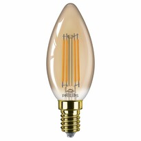 Philips LED filament žiarovka E14 B35 3,1W (25W) 1800K nestmievateľná, jantárová