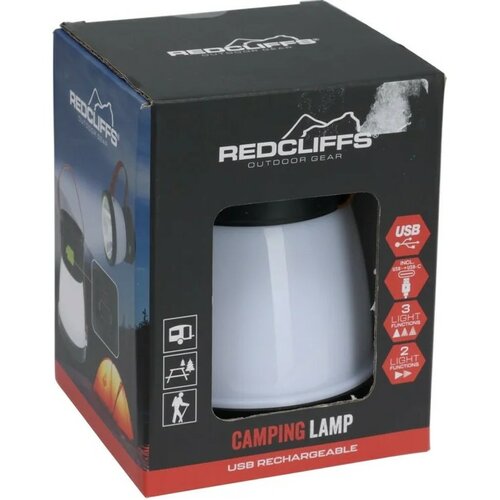 Redcliffs Kempingové svietidlo dobíjacie, USB, teplá biela, 3 režimy