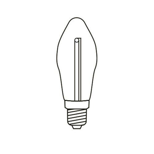 Adventi gyertyatartó LED Filament, piros