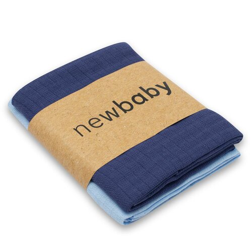 New Baby Pieluchy bawełniane jasno i ciemnoniebieski, 70 x 80 cm, zestaw 2 szt.