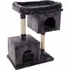 Flamingo Kratzbaum für Katzen KAJAL dunkelgrau, 83,5 cm