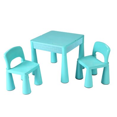 New Baby Gyermek szett asztallal és székekkel, 3db, menta