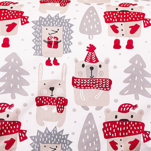 4Home Bombažna posteljnina Winter animals, 140 x 200 cm, 70 x 90 cm