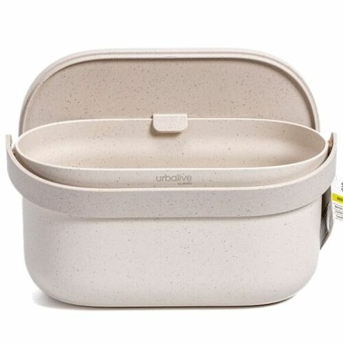 Plastia Posoda za biološki odpad brez okvirja invrečk, bež z kavno usedlino, 4 l