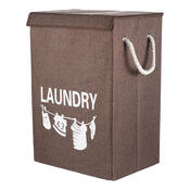 Ploščati koš za perilo LAUNDRY 40 x 30 x 60 cm,rjava