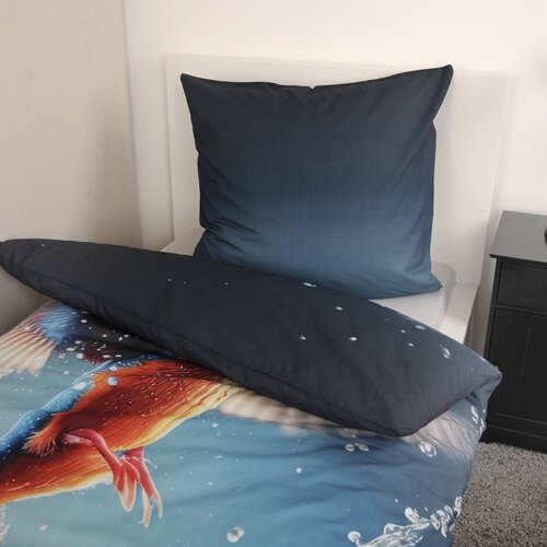 Herding Kingfisher bombažna posteljnina, 135 x 200cm, 80 x 80 cm