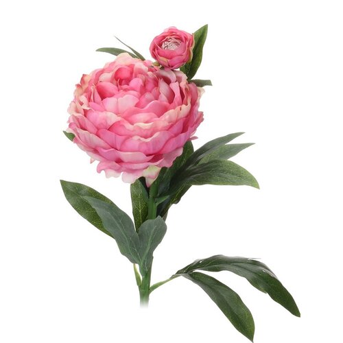 Floare artificială Bujor, roz închis, 61 cm