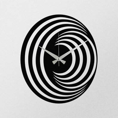 Zegar ścienny Circles S017 Black, 48 x 48 cm