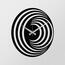 Ceas de perete Circles S017 Black , 48 x 48 cm