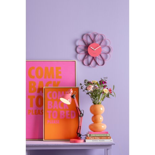 Karlsson 5975BP дизайнерські настінні годинники рожеві, діаметр 40 см