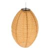 Textilní lampion se solárním LED světlem, 25 cm,oranžová