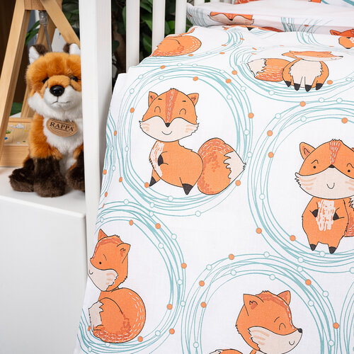4Home Dziecięca pościel bawełniana do łóżeczka Foxes, 100 x 135 cm, 40 x 60 cm