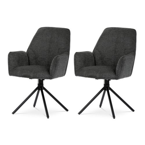 Esszimmerstuhl-Set mit Rückstellmechanismus HC-522 GREY2, 2 Stück