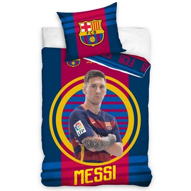 Bavlnené obliečky FC Barcelona Messi 2016, 160 x 200 cm, 70 x 80 cm