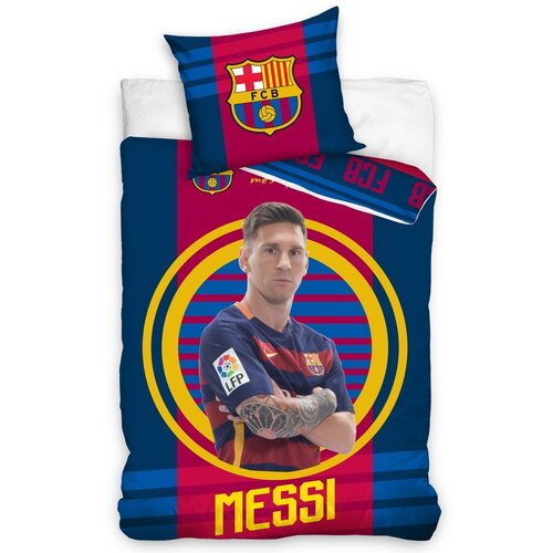 Pościel bawełniana FC Barcelona Messi 2016, 160 x 200 cm, 70 x 80 cm