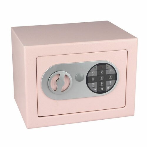 Jeklen sef z elektronskim ključavnico, roza