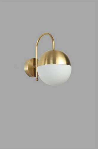 Nástenná lampa Küre Aplik Eskitme Beyaz Camli,biela/zlatá