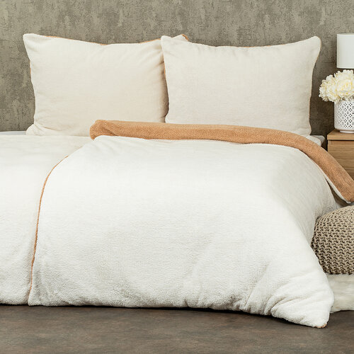 4Home Bettwäsche Lammfelloptik Teddy Beige, 140 x 200 cm, 70 x 90 cm