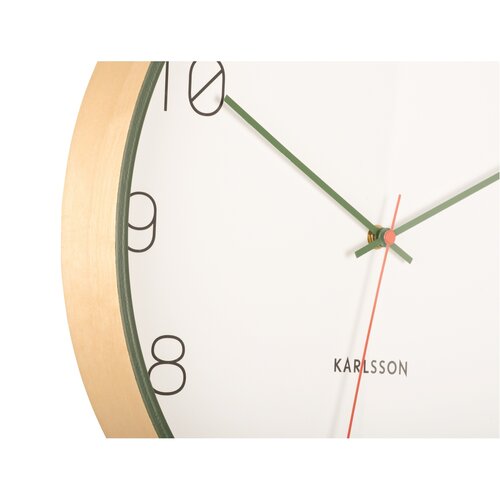 Karlsson 5926GR designerski zegar ścienny 40 cm, zielony