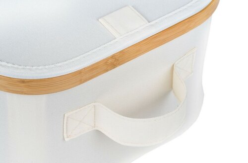 G21 tárolódoboz 30 x 15 x 15 cm, bambusz, fedéllel, bézs