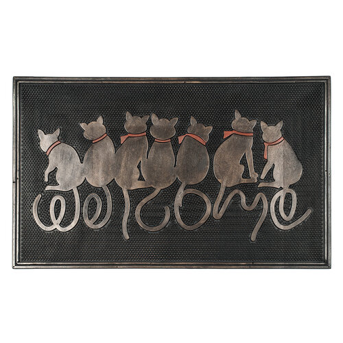 Vonkajšia rohožka Sediace mačky, 45 x 75 cm