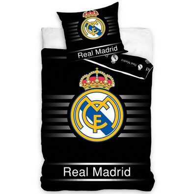 Obliečky Real Madrid Black, 140 x 200 cm, 70 x 90 cm