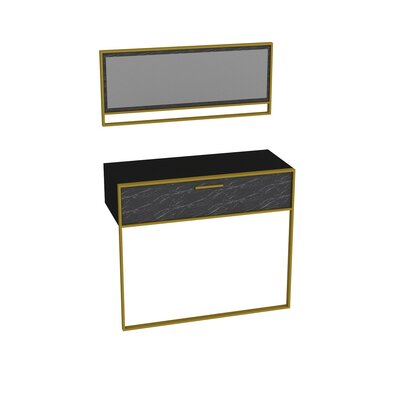 Masă decorativă Polka Aynali Negru