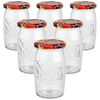 Set de 6 borcane de conservare cu capac Fructe,335 ml